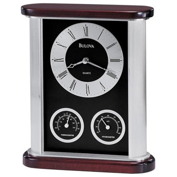 Belvedere Desk Clock With Thermometer And Hygrometer