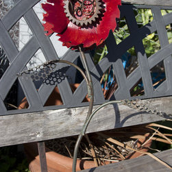 Saw Blade Flowers - Home Decor