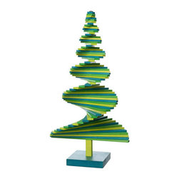 Small Flat-Packed Green Modern Christmas Tree - Christmas Trees