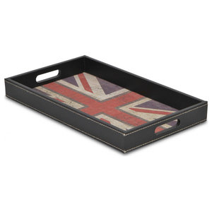 Large Serving Copper and Grey Tray Modern Design With Handles 40x30cm