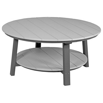 Poly Deluxe Conversation Table, Dove Gray & Slate
