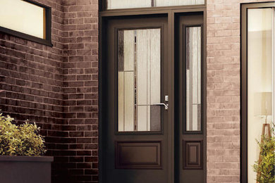 Inspiration for a mid-sized eclectic single front door remodel in Montreal