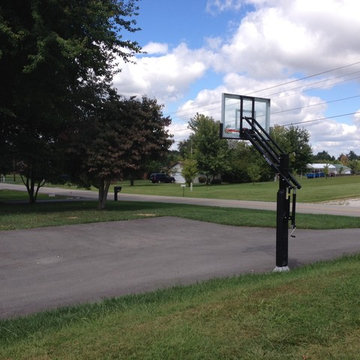 Nathan L's Pro Dunk Silver Basketball System on a 27x31 in Owensboro, KY