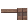 Bookcase Wall Shelf Rack, Wood, Brown Walnut, Modern, Living Lounge Hospitality