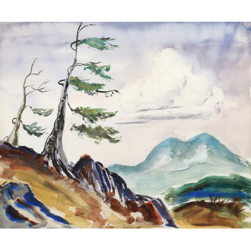 Eve Nethercott, Windy Day, P6.14, Watercolor Painting