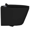 In-Wall Toilet Set, 2"x4" Carrier/Tank, Black, Black Square Actuator