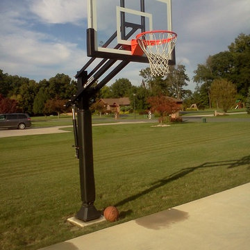 Timothy C's Pro Dunk Silver Basketball System on a 38x31 in Upper Sandusky, OH