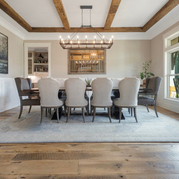Original Face Skip Planed Reclaimed Oak Solid Plank Flooring and Hand Hewn Box B