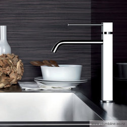 Quadro Tall Kitchen Mixer Round Spout - Utility Sink Taps