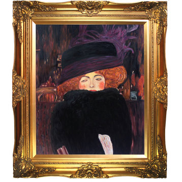 La Pastiche Lady with Frame, 28 x 32