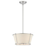 Eurofase - Pulito 3-Light Pendant in Brushed Nickel - This 3-Light Pendant From Eurofase Comes In A Brushed Nickel Finish.This Light Uses 3 E12 Bulb(S). Dry Rated. Can Be Used In Dry Environments Like Living Rooms Or Bedrooms.  This light requires 3 ,  Watt Bulbs (Not Included) UL Certified.