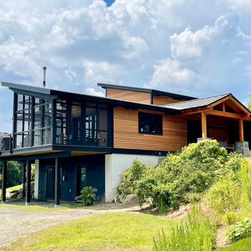 Screened Porch and Entry Timber Frame