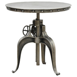 Industrial Side Tables And End Tables Walden 30 inch Adjustable Crank Table by Kosas Home