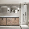 Lexora Ziva Bathroom Vanity, Rustic Barnwood, 84", Vanity, Countertop, and Sink