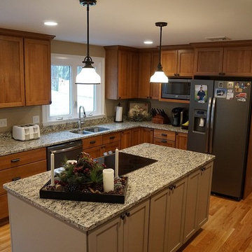 Quarter Sawn White Oak with Opaque Island