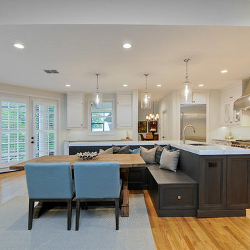Winter Park White Kitchen with Booth Dining