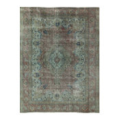 Overdyed Hand-Knotted Wool Area Rug, 10'3"x12'10"