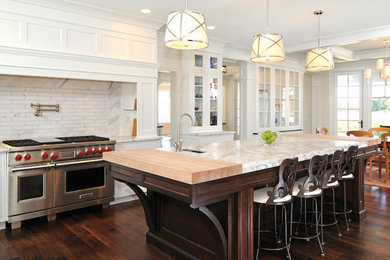 Inspiration for a transitional kitchen remodel in Providence