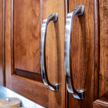 Cherry Cabinets with Pecan Stained Finish, Windemere Quartz Countertops