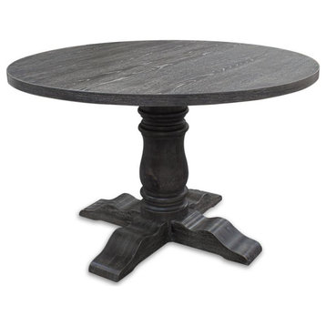 Best Master Selena Solid Wood Dining Table in Weathered Gray