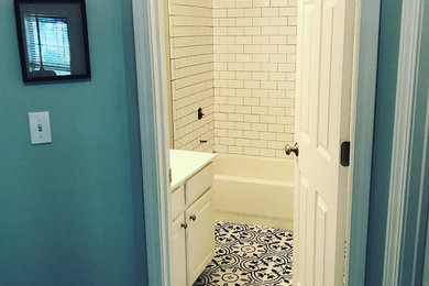 Example of a transitional bathroom design in Atlanta