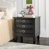 Safavieh Kira Three Drawer Night Stand, Black