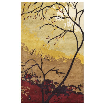 Rizzy Home Highland HD3029 Multi-Colored Nature Area Rug, Rectangular 9'x12'
