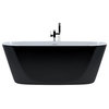 Kube Ovale 67'' Free Standing Bathtub, Black