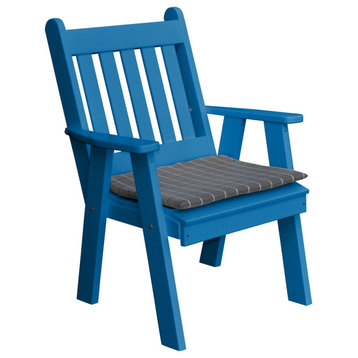 Poly Traditional English Chair, Blue