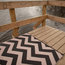 Psychedelia Indoor/Outdoor Rug, Black and Beige, 90x150 cm