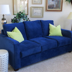 Blue track arm sofa - Products