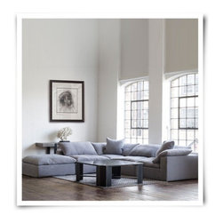 Andrew Martin Truman Sectional Sofa Grey Linen - Corner Sofas