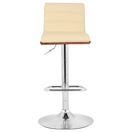 Aubrey Swivel Bar Stool, Cream