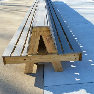 40 foot long double sided bench