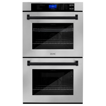 Autograh Edition Stainless Steel Double Wall Oven With Matte Black, AWDZ-30-MB