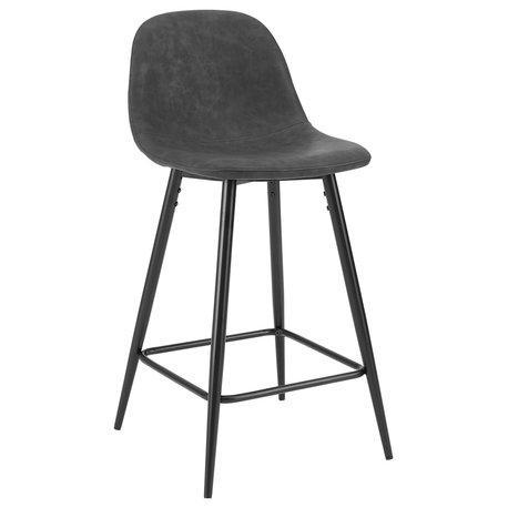 Weston 2Pc Counter Stool Set, Distressed Black