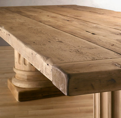 Reclaimed Pine Salvaged Wod Table, Best Finish For Reclaimed Wood Table