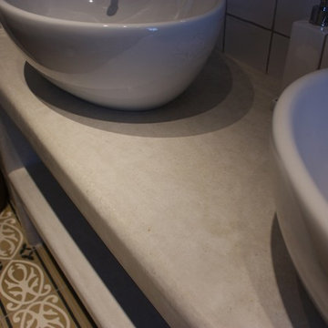 Tadelakt vanity in Djursholm