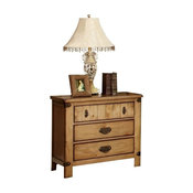 Bowery Hill 3-Drawer Nightstand, Burnished Pine