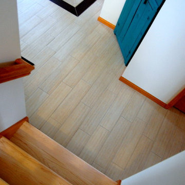 Contemporary Wood-look Porcelain Tile Installation - Verona, WI