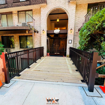 Elegant Residential Walkway with Custom Iron Railings
