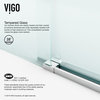 VIGO Luca 60" Frameless Shower Door, Chrome
