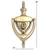 Traditional Door Knocker 6", Polished Brass