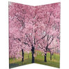 6' Tall Double Sided Cherry Blossoms Room Divider