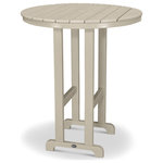 Polywood - Trex Outdoor Furniture Monterey Bay Round 36" Bar Table, Sand Castle - The Trex Outdoor Furniture Monterey Bay 36" Bar Table delivers a comfortable and elegant dining experience. Trex Outdoor Furnitures solid HDPE lumber construction gives this durable bar height table the ability to endure harsh weather conditions for generations without warping, rotting, cracking or splintering.