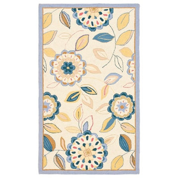 Safavieh Chelsea Collection HK179 Rug, Ivory/Blue, 2'9"x4'9"