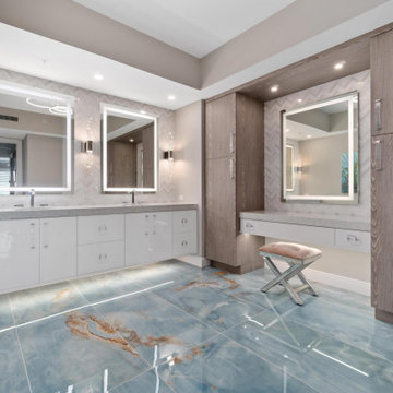 Coastal Modern Kitchen & Master Bathroom in The Colony