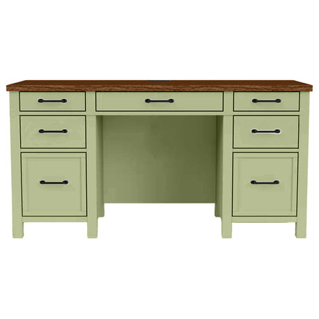 Modern Executive Office Desk, Summer Sage