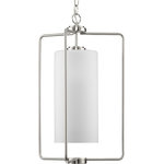 Progress - Progress P500333-009 Merry - 1 Light Foyer - Bring a modern vibe to any room with the Merry ColMerry 1 Light Foyer Brushed Nickel Etche *UL Approved: YES Energy Star Qualified: n/a ADA Certified: n/a  *Number of Lights: 1-*Wattage:100w E26 Medium Base bulb(s) *Bulb Included:No *Bulb Type:E26 Medium Base *Finish Type:Brushed Nickel