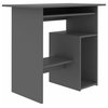 vidaXL Desk Computer Desk Home Office Desk with Storage Gray Engineered Wood